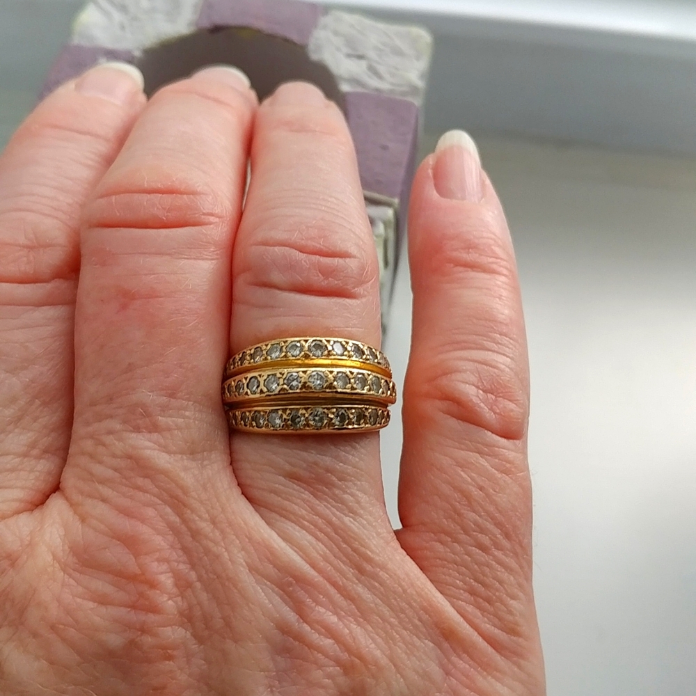 1-1/2ct. 3 row 3D diamond band